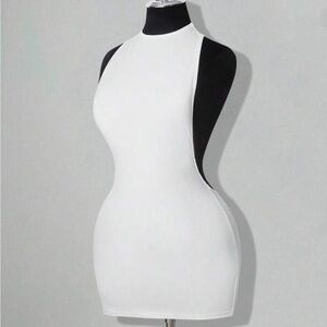 Sleek White Cutout Dress